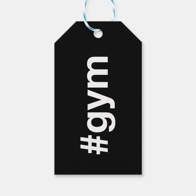GYM Hashtag Gift Tags (Front)