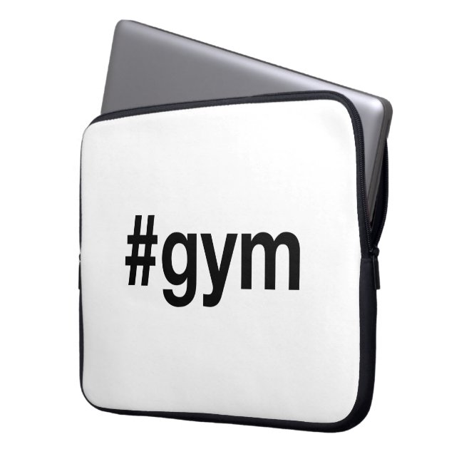 GYM Hashtag Laptop Sleeve (Front Left)
