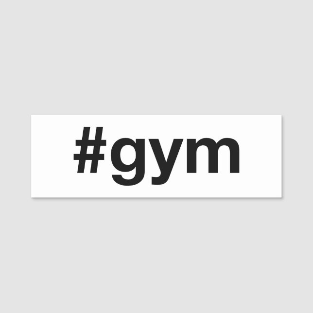 GYM Hashtag Name Tag (Front)