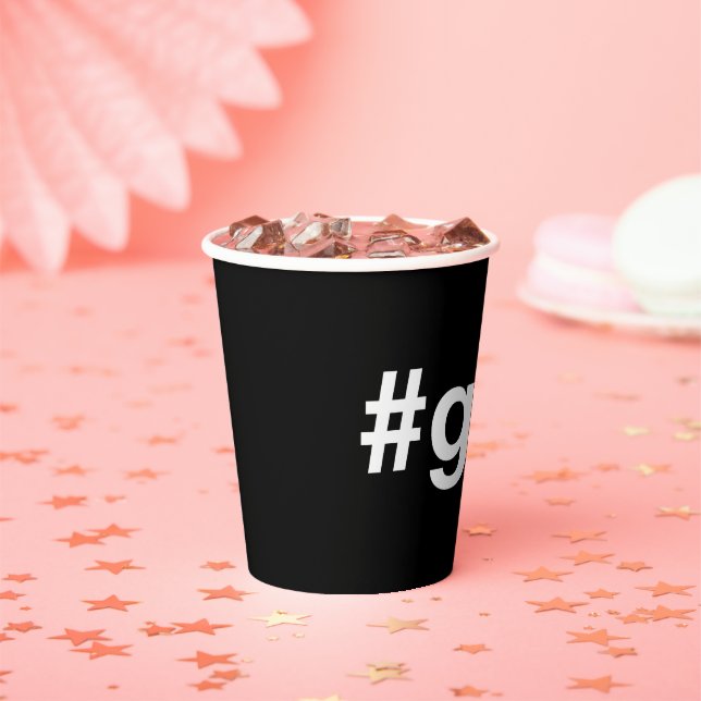 GYM Hashtag Paper Cups (Insitu)