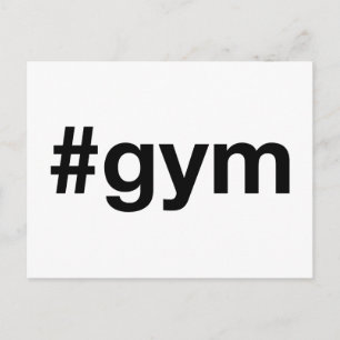 GYM Hashtag Postcard