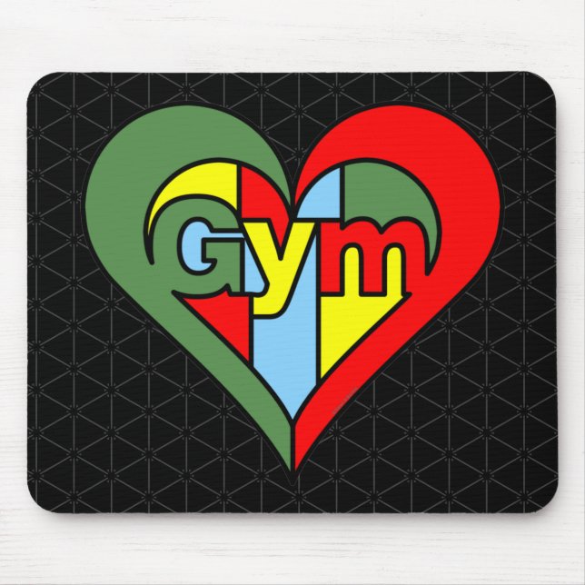 Gym Heart Mouse Pad (Front)