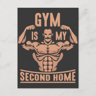 Gym Home Fitness addict Weightlifting Athlete Postcard