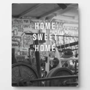 Gym - Home Sweet Home - Barbell - Workout Plaque