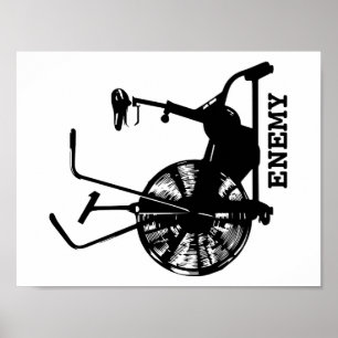 Gym Humor Black White Funny Workout Poster