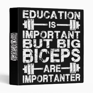 Gym Humour - Big Biceps Are Importanter Binder