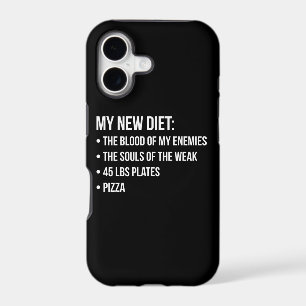 Gym Humour - Diet - Blood, Souls, Pizza - Funny