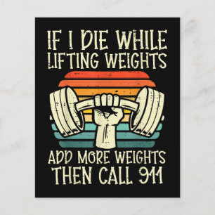 Gym If I Die Lifting Weighs Funny Workout Fitness