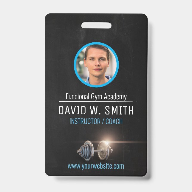 Gym instructor coach badge (Front)