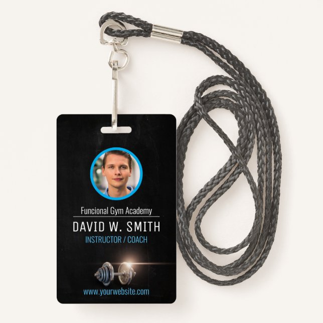 Gym instructor coach badge (Front with Lanyard)