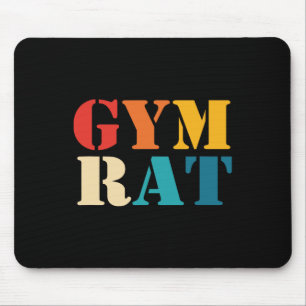 Gym Lover Workout Bodybuilding Retro Alphabet Gym Mouse Pad