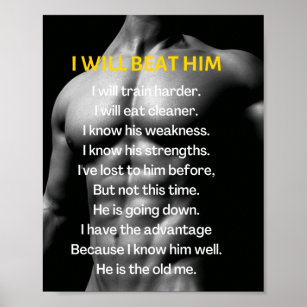 Gym Male Muscles   Guy Workout Motivation Poster