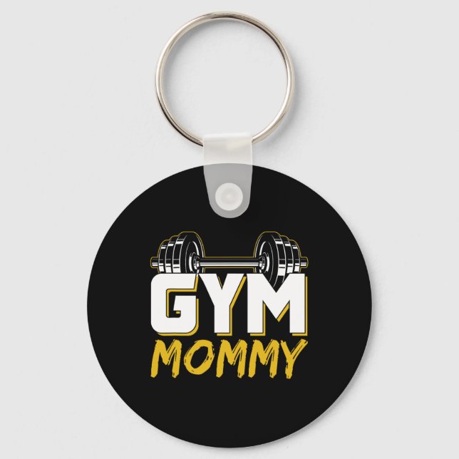 Gym Mommy Fitness Training Workout Weightlifting M Keychain (Front)