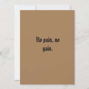 GYM Motivation Custom text  And Light Brown Holiday Card