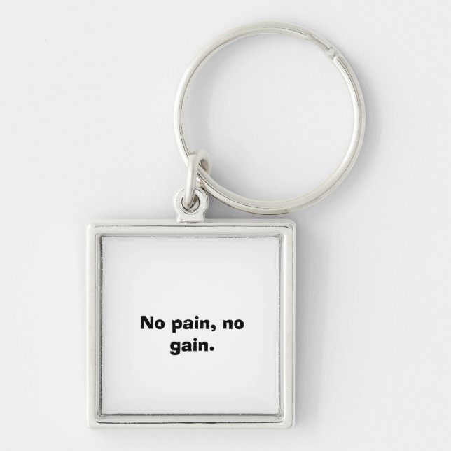 GYM Motivation Custom text  And Light Brown Keychain (Front)