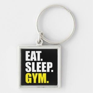 Gym Motivation - Eat, Sleep, Gym Keychain