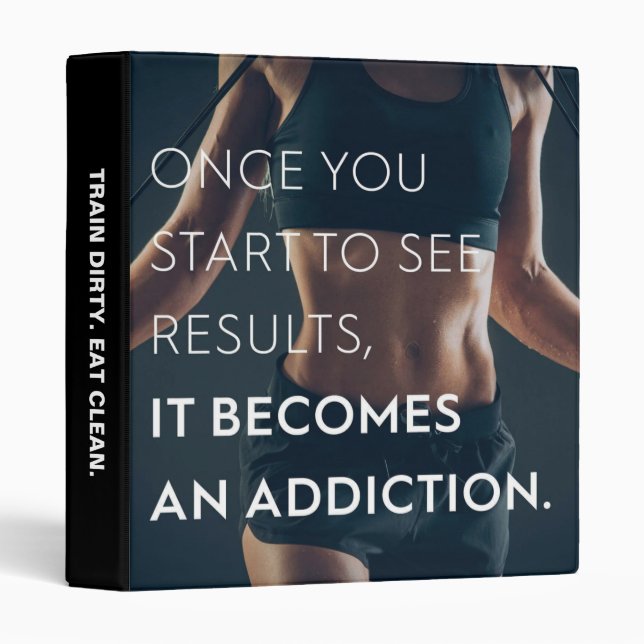 Gym Motivation For Women - Results - Workout Binder (Front/Spine)