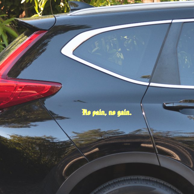 GYM Motivation quotes And Light Brown (Car Side)