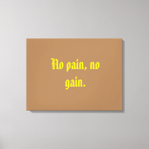 GYM Motivation quotes And Light Brown Canvas Print