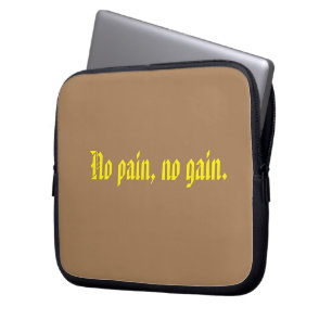 GYM Motivation quotes And Light Brown Laptop Sleeve