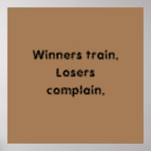 GYM Motivation quotes And Light Brown Poster