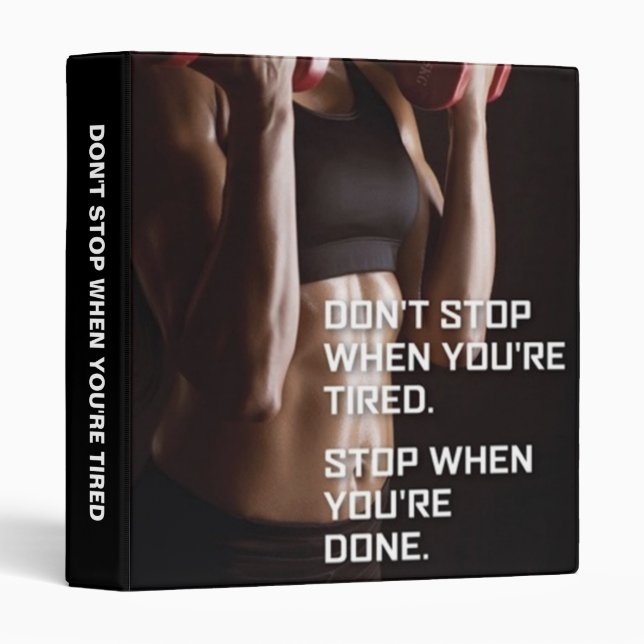 Gym Motivation - Stop When You're Done - Women's Binder (Front/Spine)