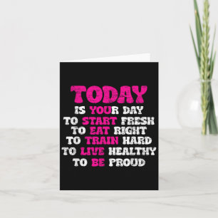 Gym Motivation Workout Quote Motivational Fitness  Card