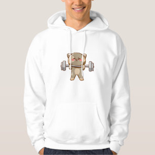 gym motivational cat lover design hoodie