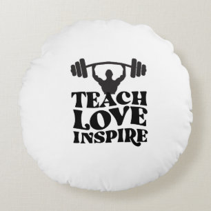 GYM motivational design T-Shirt Round Pillow