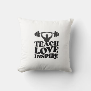 GYM motivational design Throw Pillow