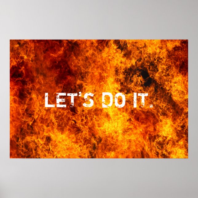GYM Motivational Quote Let's Do it Poster (Front)