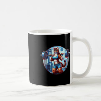 Gym Muscle Girl With A Barbell Power Beauty Bodybu Coffee Mug
