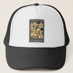 Gym Muscles Boys Illustration by Moriz Jung Trucker Hat