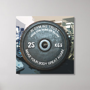 Gym Owner Fitness Workout Vintage Weight Funny Canvas Print