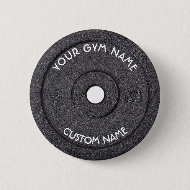 Gym Owner or User With Curved Text Funny 2 Inch Round Button (Front)
