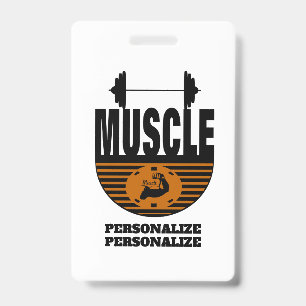 GYM Plastic Badge Vertical