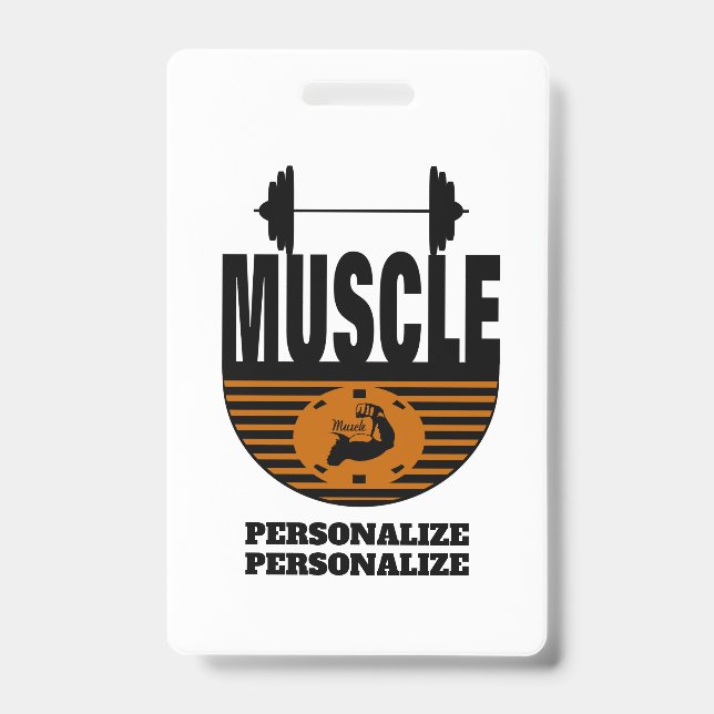 GYM Plastic Badge  Vertical (Front)