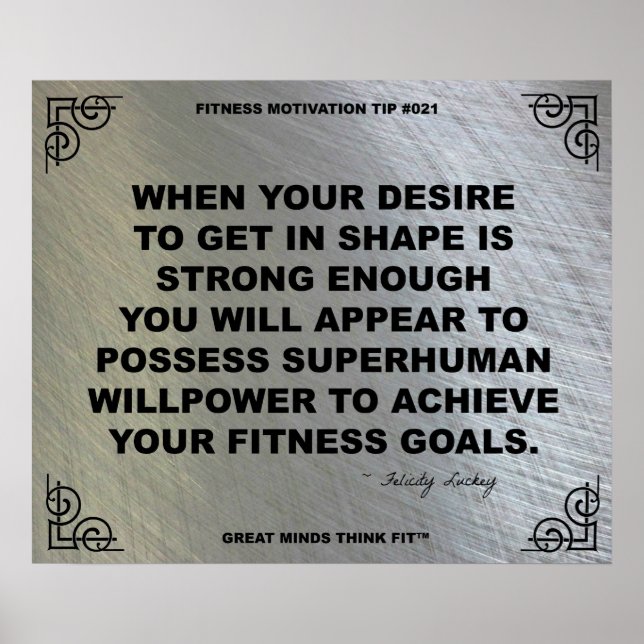Gym Poster for Fitness Motivation #021 (Front)