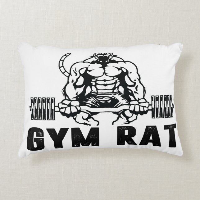 Gym Rat Accent Pillow (Front)
