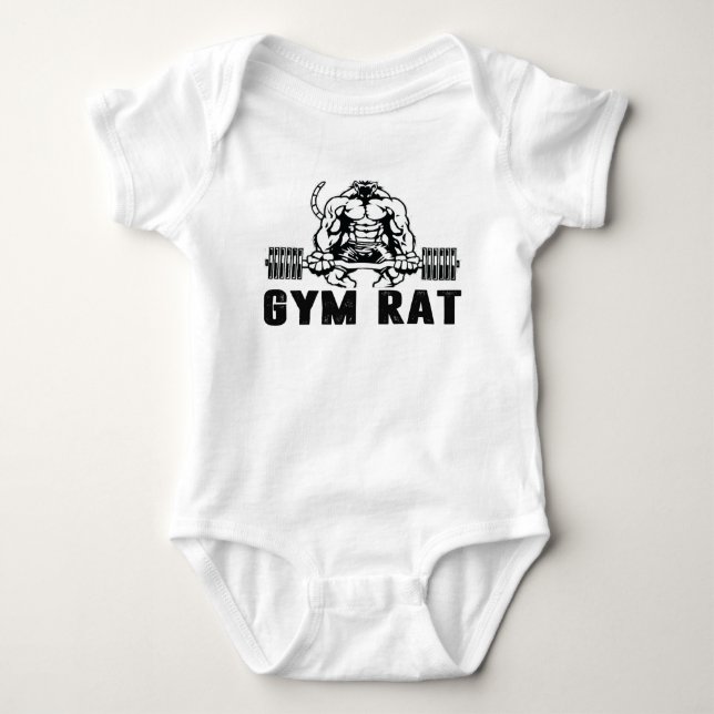 Gym Rat Baby Bodysuit (Front)