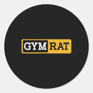 Gym Rat Bodybuilding Workout Bodybuilder Classic Round Sticker