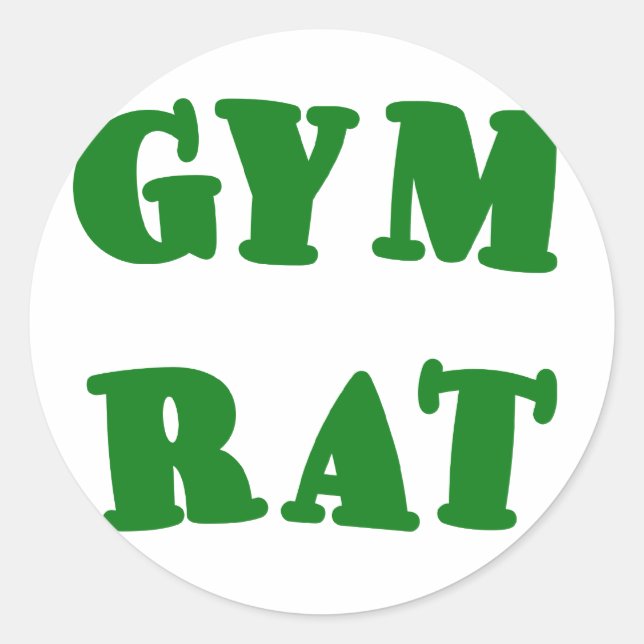 Gym Rat Classic Round Sticker (Front)