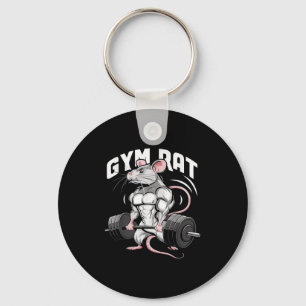 Gym Rat Funny Bodybuilding Fitness Workout Gym Wei Keychain