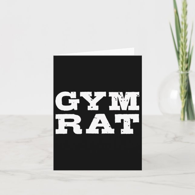 Gym Rat Funny Bodybuilding Workout 1  Card (Front)