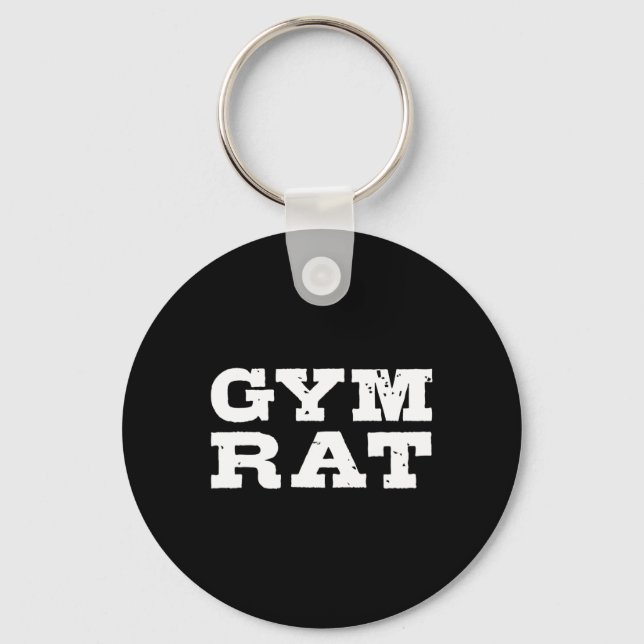 Gym Rat Funny Bodybuilding Workout 1  Keychain (Front)