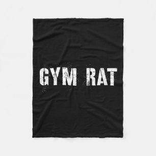 Gym Rat Gifts Men Essential Clothes Hustle Fitness Fleece Blanket