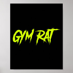 Gym Rat Gifts Men Essential Clothes Hustle Fitness Poster
