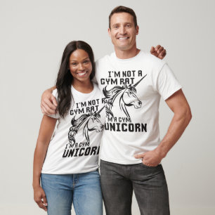 Gym Rat - Gym Unicorn - Bodybuilding Humour T-Shirt