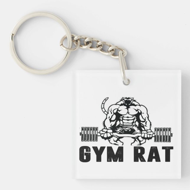 Gym Rat Keychain (Front)