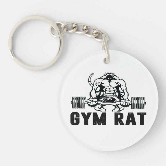 Gym Rat Keychain (Front)